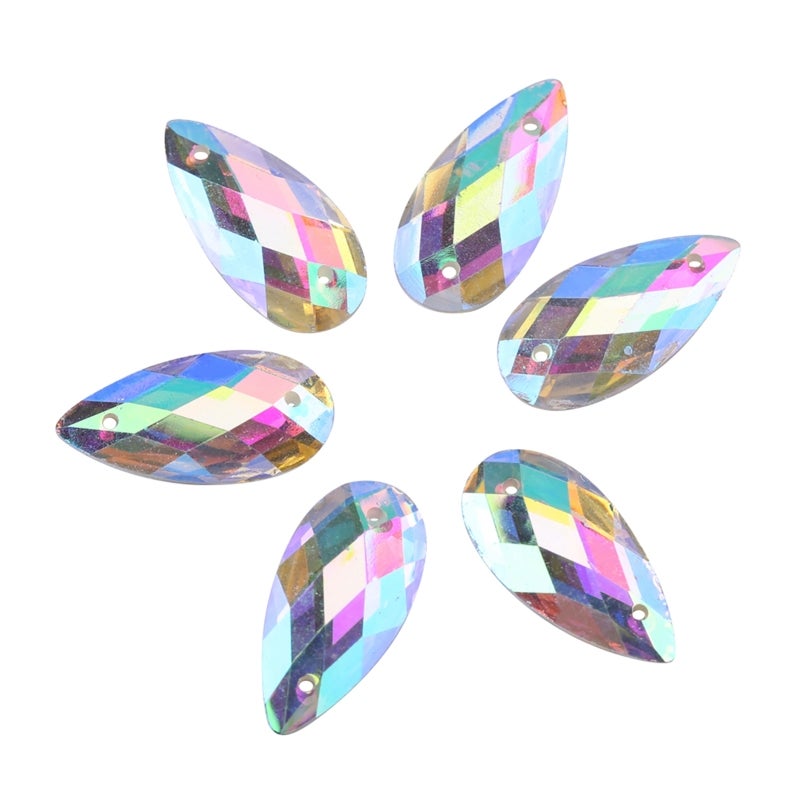 Flatback Acrylic Crystals 200Pcs High-Quality Resin Fine Workmanship Multiple Cutting - Shining Craft Crystals for Clothing Decoration, Handmade Jewelry Diy Projects - Image 4