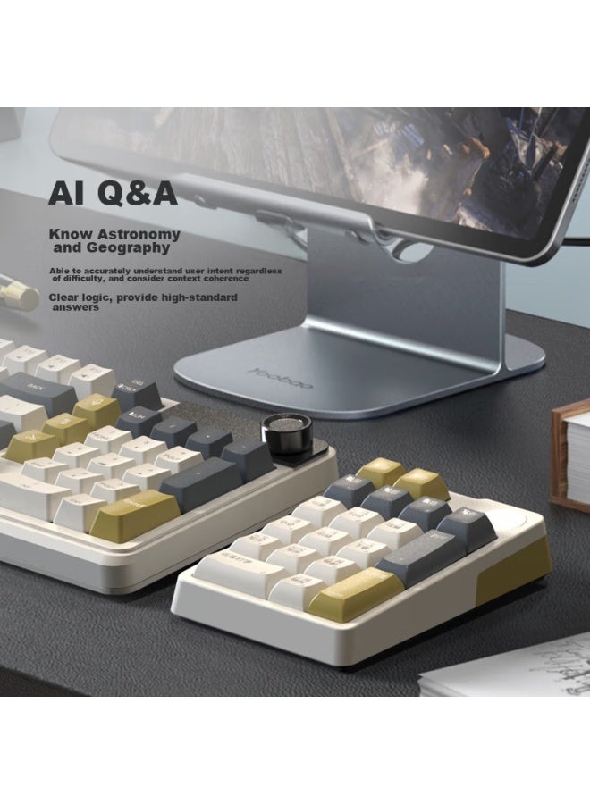 Mimouse Miishu Technology Mk17 Ai Keyboard, Small 17, Mechanical Digital Smart Keyboard, Wireless Tri-mode Bluetooth, Ai Writing Ppt Drawing, Compatible With Deepseek-r1 - Image 2
