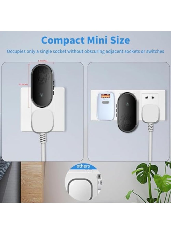 Wireless Door Bell for Home Long Range, Waterproof Calling Bell Cordless Door Bell up to 1000ft Range with 55 Chimes, LED Light, 5-Level Volume (1 Receivers 1 on) - Image 3