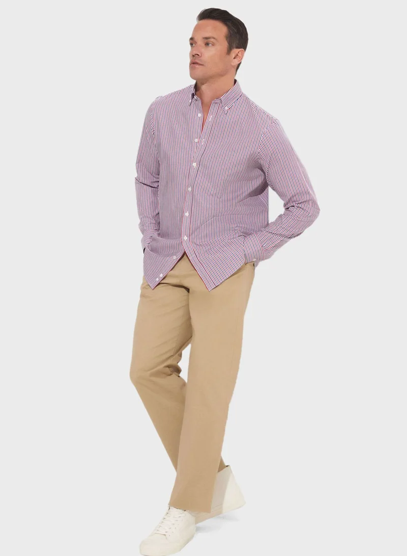JUNE Striped Button Down Regular Fit Shirt Shirt