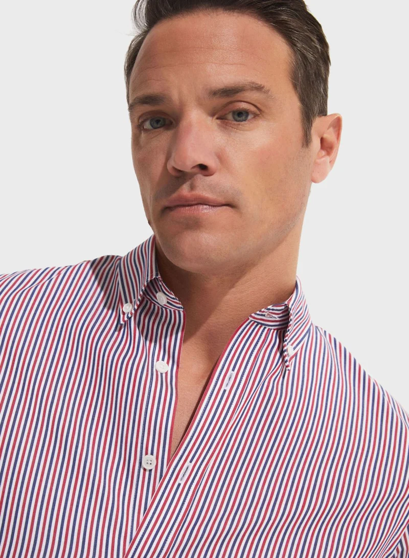 JUNE Striped Button Down Regular Fit Shirt Shirt