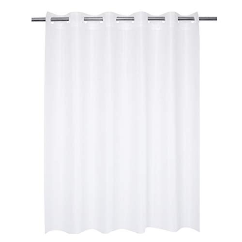 River Dream Hotel Grade No Hooks Needed Waterproof Shower Curtain or Liner,Frost (PEVA, 71" x 74") - Image 1