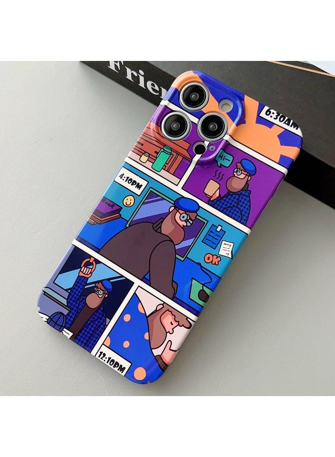 اس-توب جراب لهاتف iPhone 12 Pro Max بنمط مرسوم وثقب دقيق من مادة الكمبيوتر الشخصي - Image 1