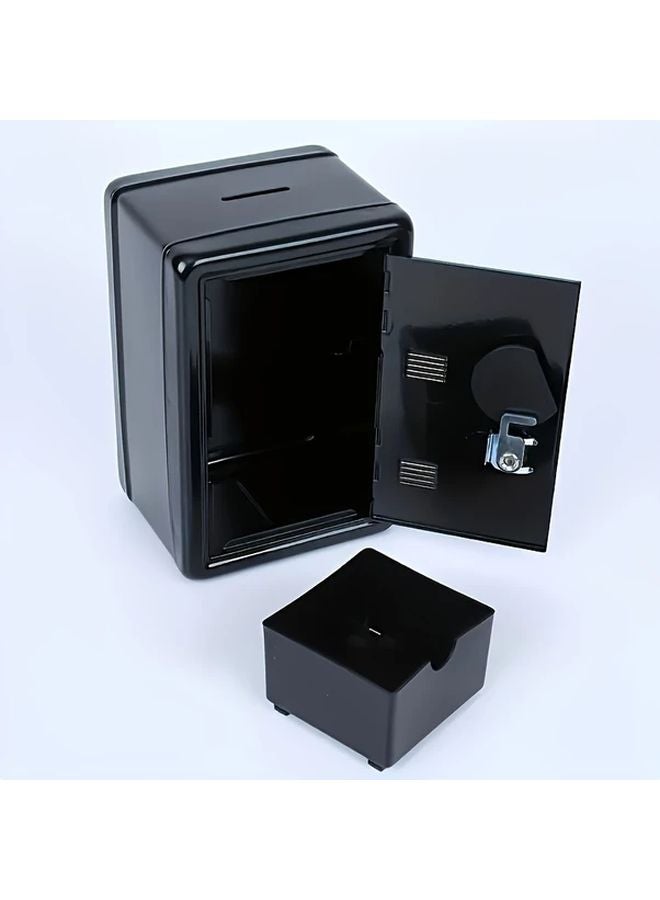 Blue Security Safe Box with Key Lock for Home Office Wall Cabinet Fixed Durable Metal - Image 5