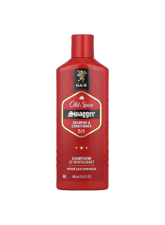 Old Spice Old Spice, 2 in 1 Shampoo & Conditioner, Swagger, 13.5 fl oz (400 ml)  - Image 1
