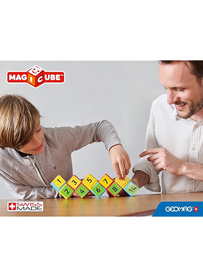 جيوماغ ألعاب بناء مغناطيسية تعليمية من ماجيكوب ماث، مصنوعة من بلاستيك معاد تدويره بنسبة 100%، ألعاب مفتوحة النهاية، مناسبة للأطفال من عمر 3 سنوات فما فوق، 55 قطعة - Image 4