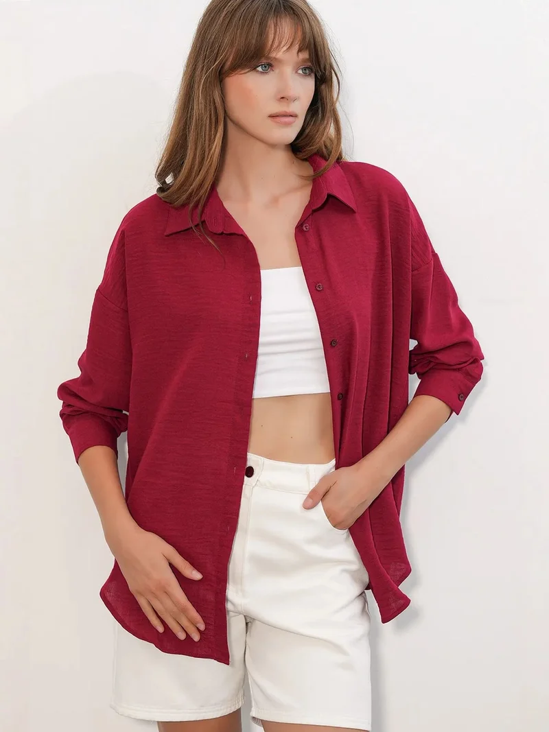بيغ دارت BDART Embroidered Long Sleeve Shirt with Button Closure