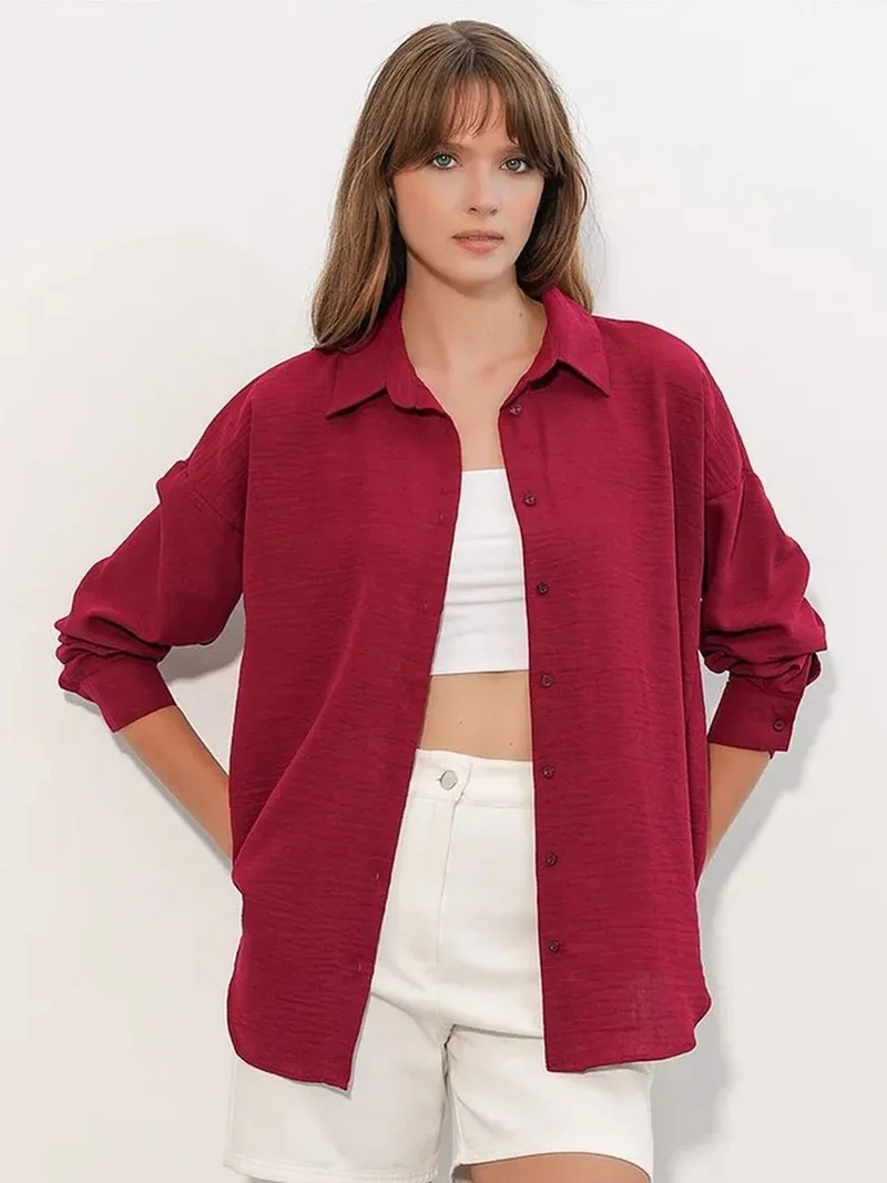 بيغ دارت BDART Embroidered Long Sleeve Shirt with Button Closure