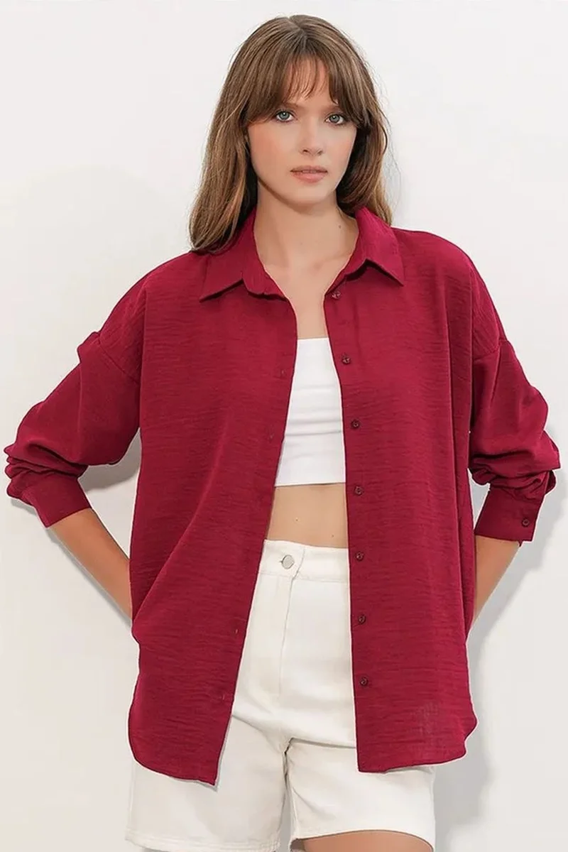 بيغ دارت BDART Embroidered Long Sleeve Shirt with Button Closure