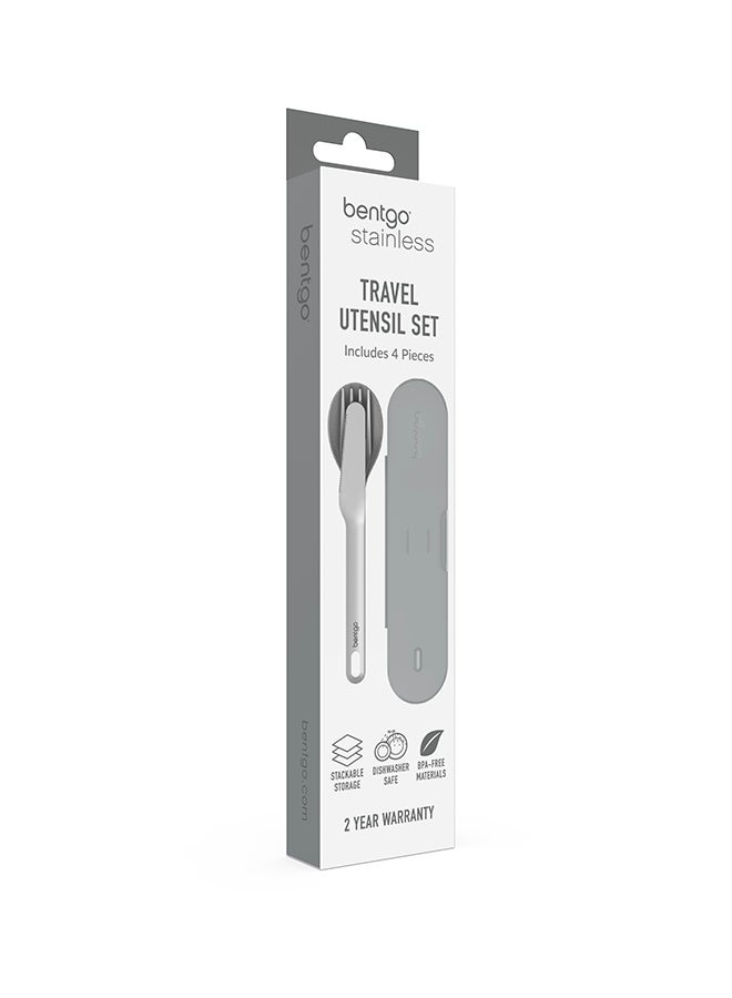 Bentgo Stainless Steel Travel Utensil Set - Grey - Image 2