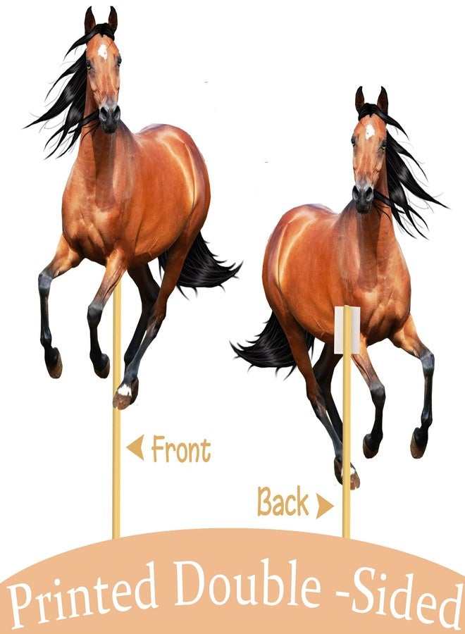umoni 24Pcs Horse Table Centerpieces Sticks Horse Table Toppers Horse Racing Party Decoration for Horse Themed Birthday Party Baby Shower Supplies - Image 4
