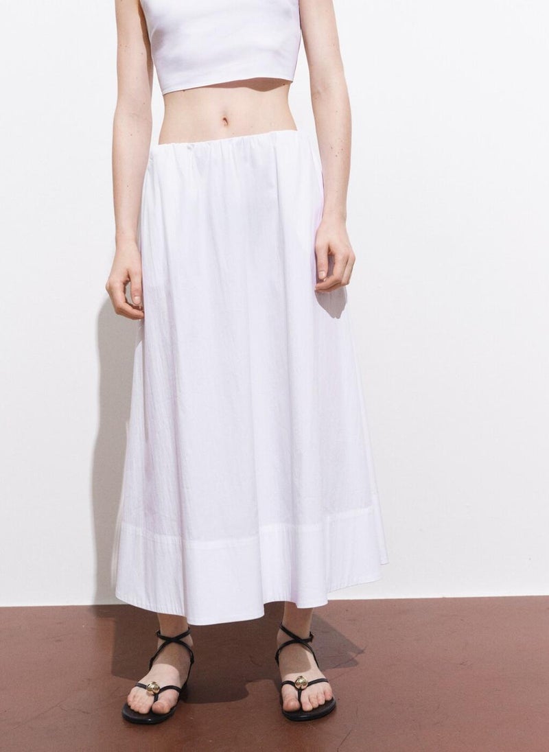 MANGO Flared Cotton Skirt  - Image 1