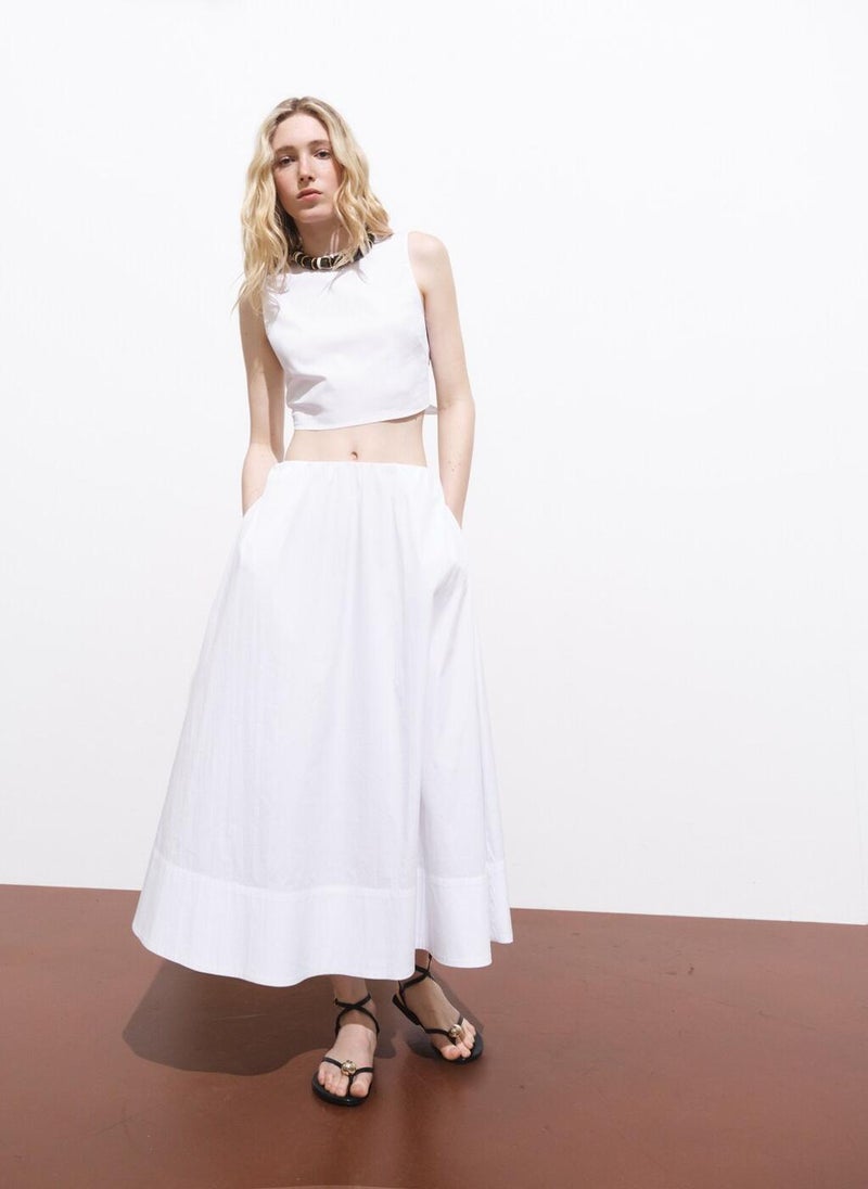 MANGO Flared Cotton Skirt  - Image 5
