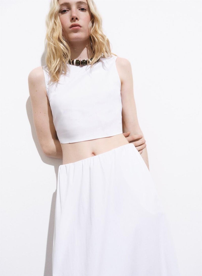 MANGO Flared Cotton Skirt  - Image 4
