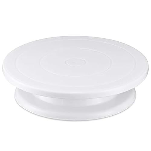 Wishome 11 Inch Rotating Cake Turn Table for Cake Frosting Revolving Cake Stand White Cake Decorating Kit Display Stand Baking Tools Accessories Supplies for Decoration(Multi Color) - Image 1