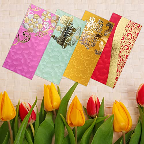 PARTH IMPEX Shagun Gift Envelope (Pack of 10) Assorted Color Designs Money Holder Fancy Packet for Christmas Diwali Easter Birthday Wedding Anniversary Designer Invitation Envelopes - Image 5