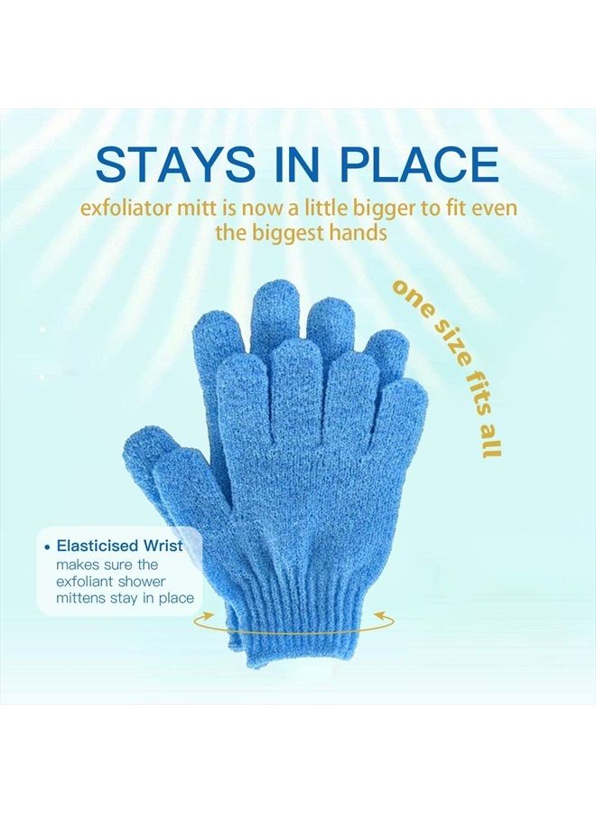 ATB 4 Pairs Exfoliating Gloves - Premium Scrub Wash Mitt for Bath or Shower - Luxury Spa Exfoliation Accessories For Men and Women - Image 3