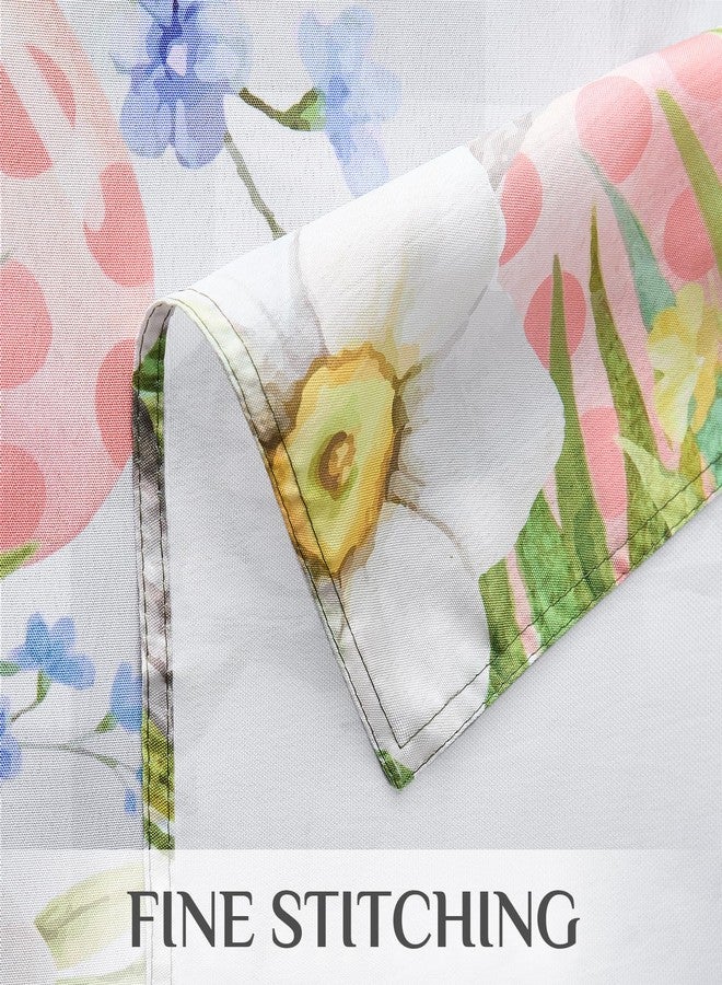 Softalker Spring Easter Tablecloth Rectangle - Bunny & Eggs Buffalo Plaid Flower Table Cloths, Stain Resistant Wrinkle Free Table Covers for Dinner/Party/Picnic/Outdoor, Grey Checkered 60 x 84 Inch - Image 5