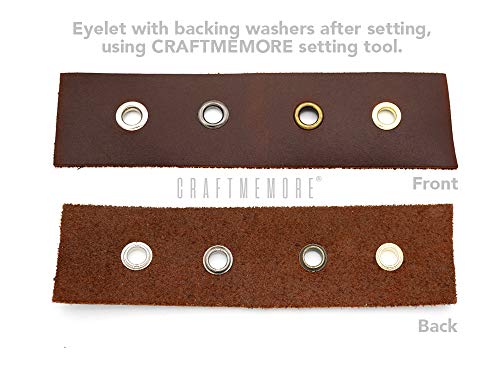 CRAFTMEMORE 300 Pack Aluminium Grommets Eyelets with Washers for Shoes, Bead Cores, Clothes, Leather, Canvas (1/4" (7mm)) - Image 3