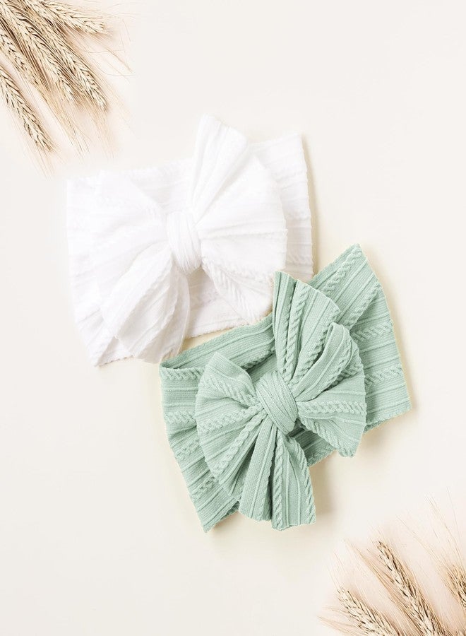 Niceye Handmade Baby Headbands Soft Stretchy Nylon Hair Bands with Bows for Newborn Infant Baby Toddler Girls - Image 5