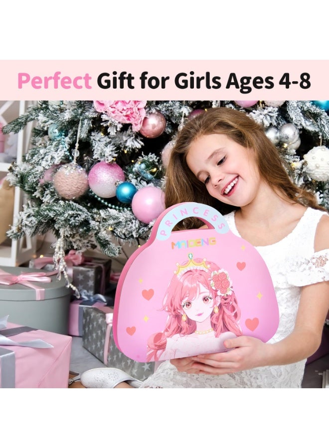 مجموعة ألعاب تعبيرية للفتيات بالصوف الورقي، مجموعات الحرف الورقية، نشاط فنون وحرف مع لوحة الماس وملابس الأميرات، هدية مثالية لحفلات أعياد الميلاد للفتيات من عمر 4 إلى 9 سنوات - Image 5