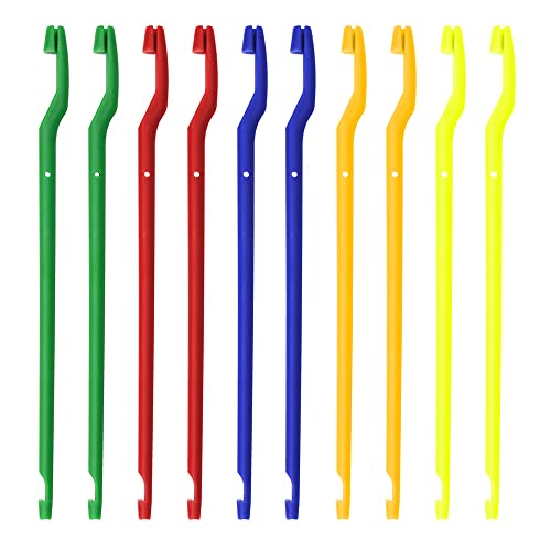 SAMSFX Fishing Hook Remover Tool - 10pcs Disgorgers, Plastic Portable Unhook Extractor, 5 Colors - Image 1