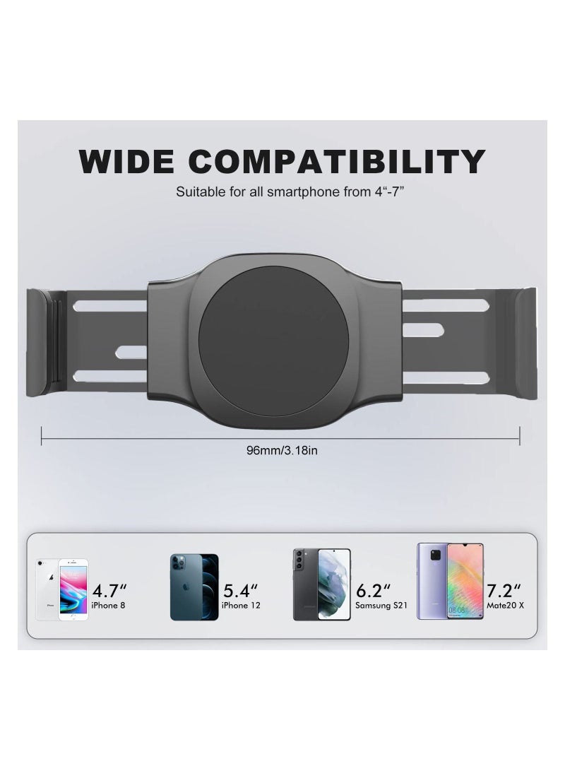 Phone Car Mount, Fit for Tesla Magnetic Phone Car Mount, 360° Rotation Foldable Invisible Magnetic Car Phone Holder with a Phone Clamp, Phone Mount for Car/Laptop MagSafe, Fit for iPhone Samsung - Image 4