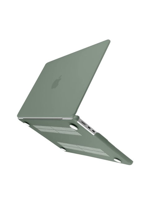 Rubberized Case Compatible with MacBook Air 13.6 Inch 2022 Release M2 Chip A2681/2024 release M3 Chip A3113/2025 Release M4 Chip A3240 ,Snap On Hard Shell Cover for MacBook Air 13.6" M2 Chip with Liquid Retina Display and Touch ID, Midnight Green