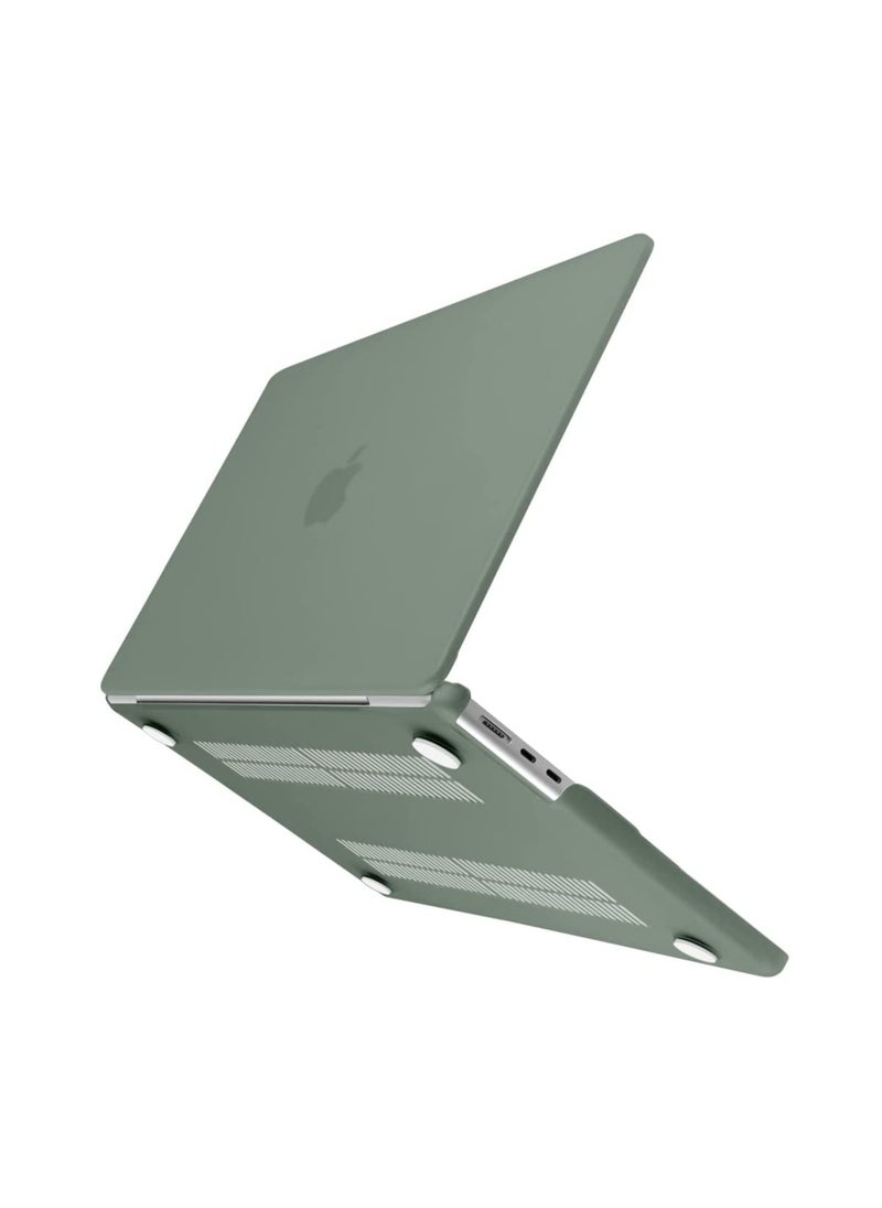 Generic Rubberized Case Compatible with MacBook Air 13.6 Inch 2022 Release M2 Chip A2681/2024 release M3 Chip A3113/2025 Release M4 Chip A3240 ,Snap On Hard Shell Cover for MacBook Air 13.6" M2 Chip with Liquid Retina Display and Touch ID, Midnight Green  - Image 1