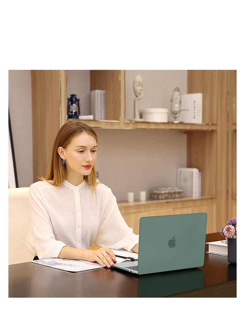 Generic Rubberized Case Compatible with MacBook Air 13.6 Inch 2022 Release M2 Chip A2681/2024 release M3 Chip A3113/2025 Release M4 Chip A3240 ,Snap On Hard Shell Cover for MacBook Air 13.6" M2 Chip with Liquid Retina Display and Touch ID, Midnight Green  - Image 5