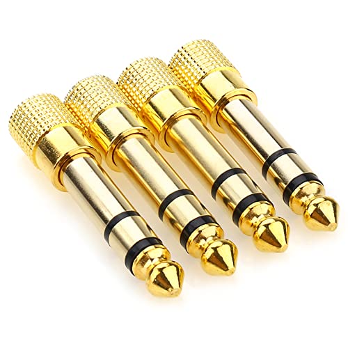 KEBILSHOP 1/4'' to 3.5mm Stereo Headphone Adapter for Audio Connector Cable, 3.5mm(1/8'') Female to 6.35mm (1/4'') Male Jack Plug Stereo Adapter for Headphone, Amp Adaptor - Image 3