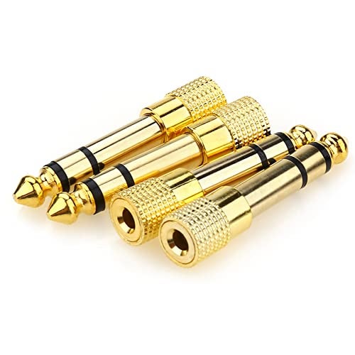 KEBILSHOP 1/4'' to 3.5mm Stereo Headphone Adapter for Audio Connector Cable, 3.5mm(1/8'') Female to 6.35mm (1/4'') Male Jack Plug Stereo Adapter for Headphone, Amp Adaptor - Image 2