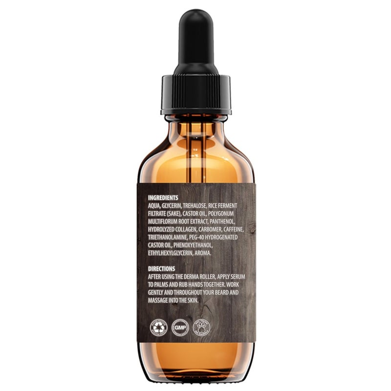Viking Revolution Beard Growth Kit - Oil, Balm, Serum, Derma Roller & Wooden Comb for Beard & Mustache Growth - Image 5