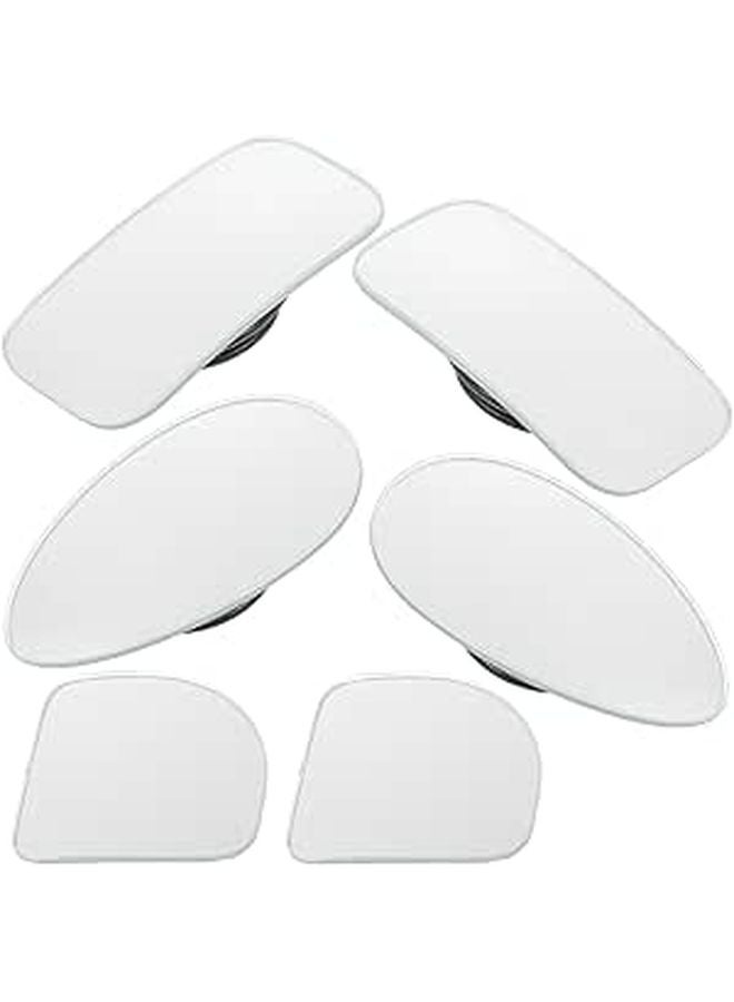 6Pcs Frameless Blind Spot Mirrors Wide Angle Adjustable Rearview Car Mirrors - Image 1