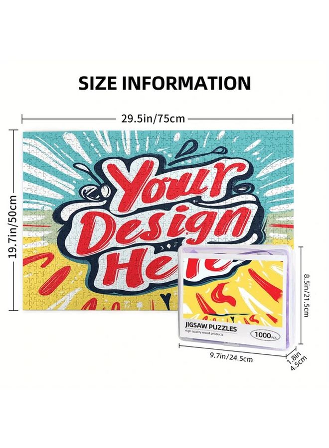 مخصص 1000 قطعة لغز الأبيض المخصص المثالي لهدايا عيد الأب وعيد الأم وعيد الميلاد والعطلات - Image 2