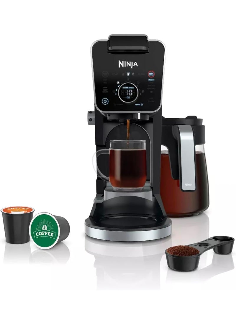 Ninja Ninja CFP301 DualBrew Pro Specialty 12Cup Drip Maker with Glass Carafe SingleServe for Coffee Pods or Grounds with 4 Brew Styles Frother  Separate Hot Water System Black  - Image 2