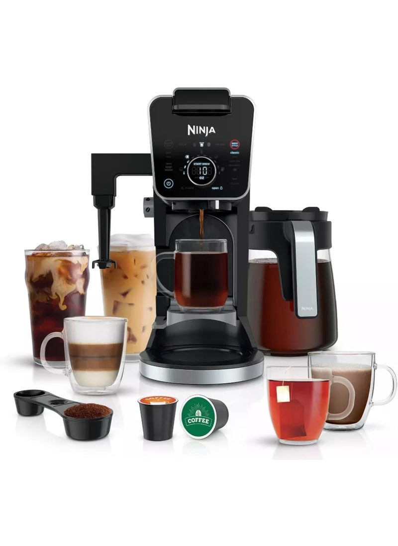 Ninja Ninja CFP301 DualBrew Pro Specialty 12Cup Drip Maker with Glass Carafe SingleServe for Coffee Pods or Grounds with 4 Brew Styles Frother  Separate Hot Water System Black  - Image 1