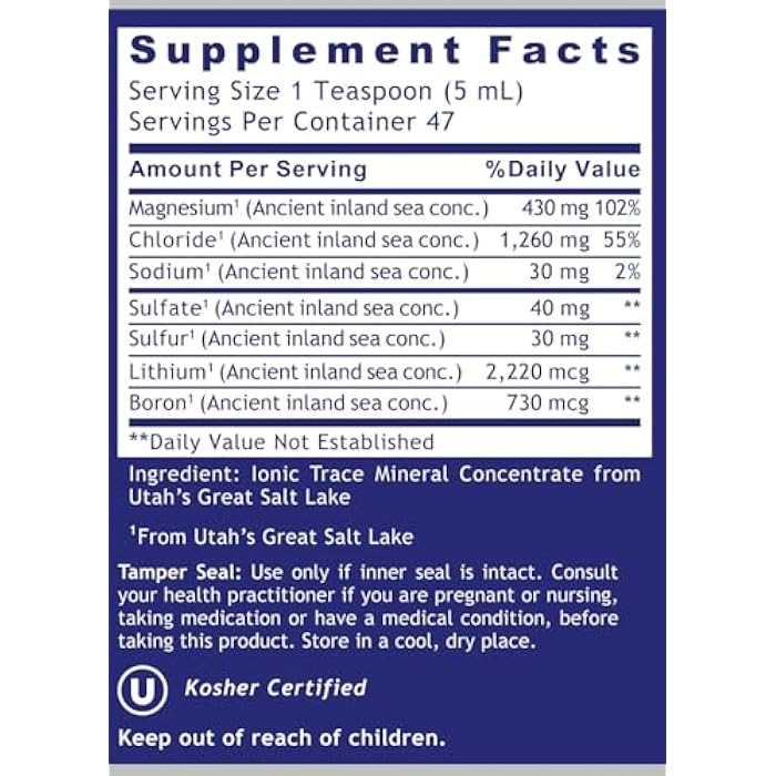Quantum Nutrition Labs Mag Liquid - Liquid Magnesium Mineral Support, Supplement for Women & Men, Ionic Trace Mineral Concentrate with Chloride, Boron, & Lithium - 8 fl oz Bottle - Image 4