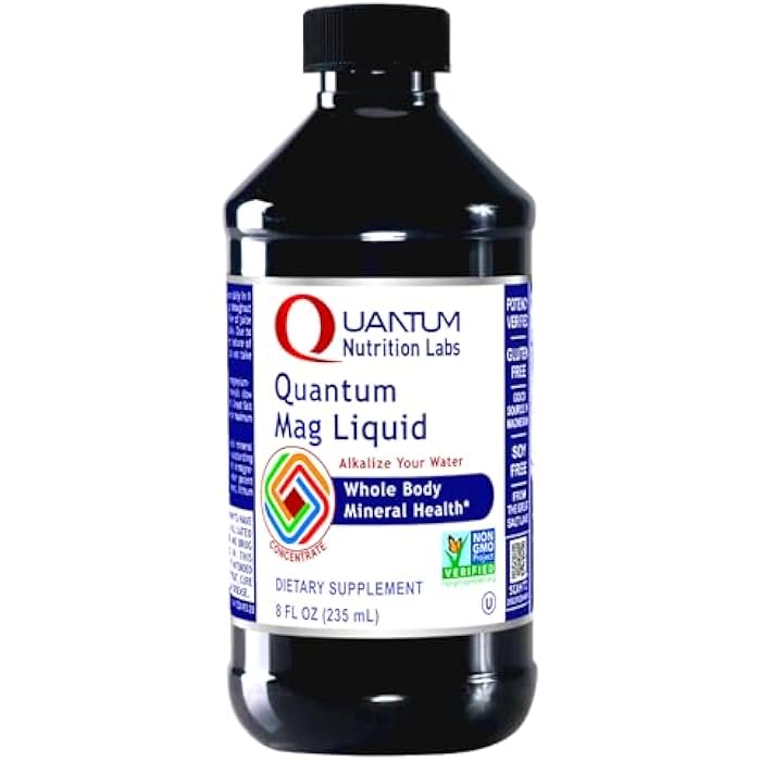 Quantum Nutrition Labs Mag Liquid - Liquid Magnesium Mineral Support, Supplement for Women & Men, Ionic Trace Mineral Concentrate with Chloride, Boron, & Lithium - 8 fl oz Bottle - Image 1