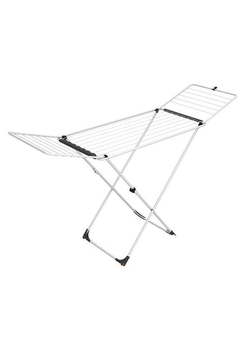 Vileda Universal Steel X-Leg Indoor Cloth Dryer 18M, Reinforced steel, Extendable wings, Slim, Mobile design, White