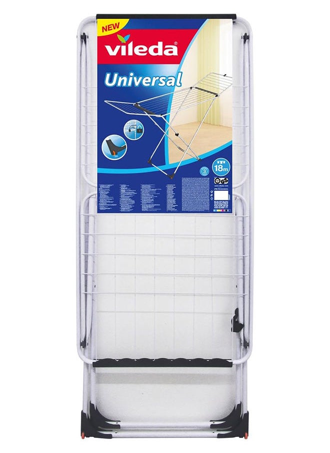 Vileda Universal Steel X-Leg Indoor Cloth Dryer 18M, Reinforced steel, Extendable wings, Slim, Mobile design, White - pzsku/Z518C2CA4EC14820EB133Z/45/_/1694076004/6d8fc027-d7a0-4253-833a-7be38187c93d