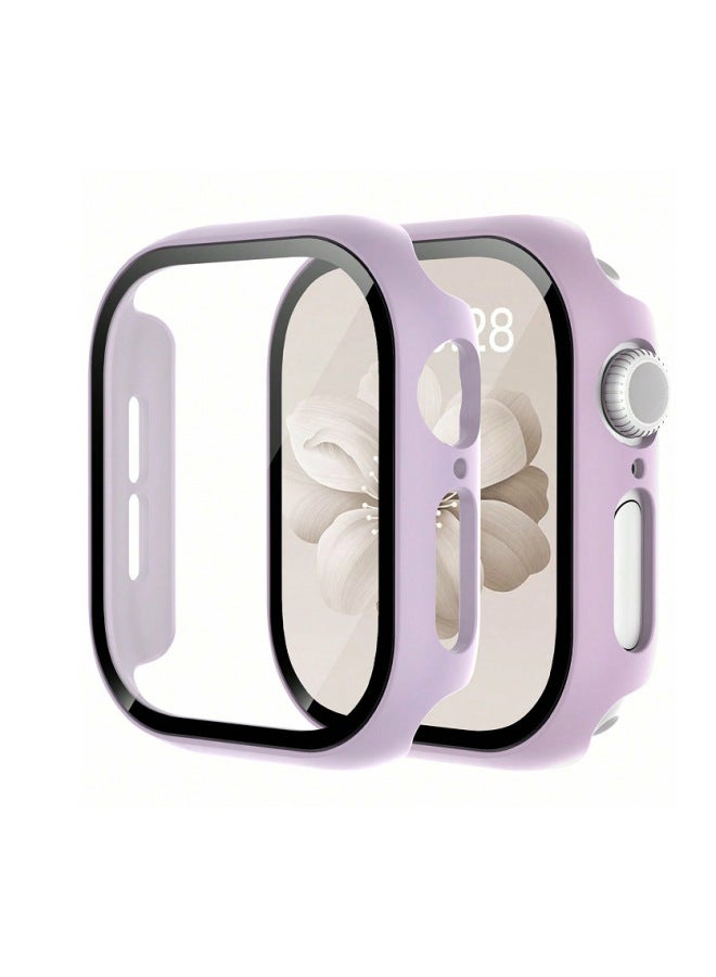 Neutral For Apple Watch10 Full Series Apple Watch Case Pc Frosted Oil Spray Tempered Film All-in-one Case - Image 1