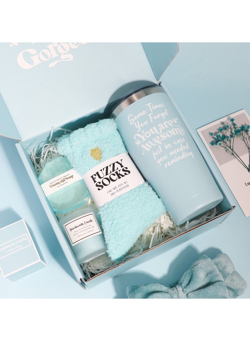 MissTiara Gift Basket for Women - Birthday Gift Box Get Well Soon Gift Set Contains 11 Inspirational Gifts Relaxing Spa Treatment Package for Women Bestie Friendship Female Friend Gift - Image 3