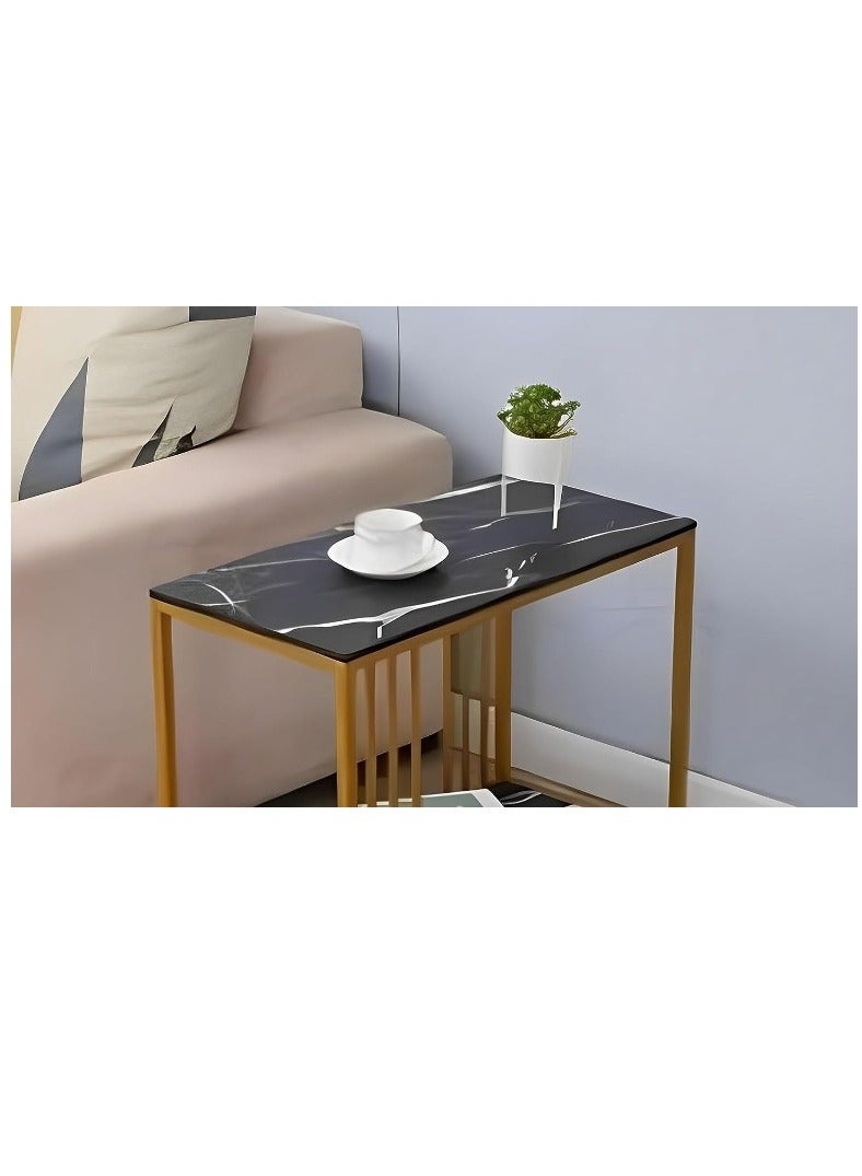ALCOACH Side Table 2 Layer Side Table Sofa Table for Living Room Bedroom Kitchen Office - Image 2