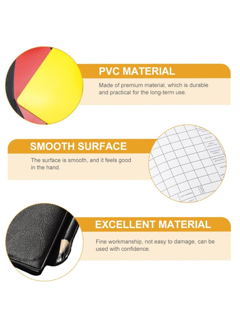 مجموعتين من بطاقات حكم كرة القدم، البطاقة الصفراء والحمراء، صافرة حكم كرة القدم المعدنية، معدات حكم كرة القدم - Image 3