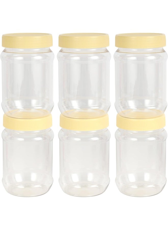 DELCASA Delcasa DC3317 Round Pet Jar Set, 500 ml Capacity, Transparent  - Image 3