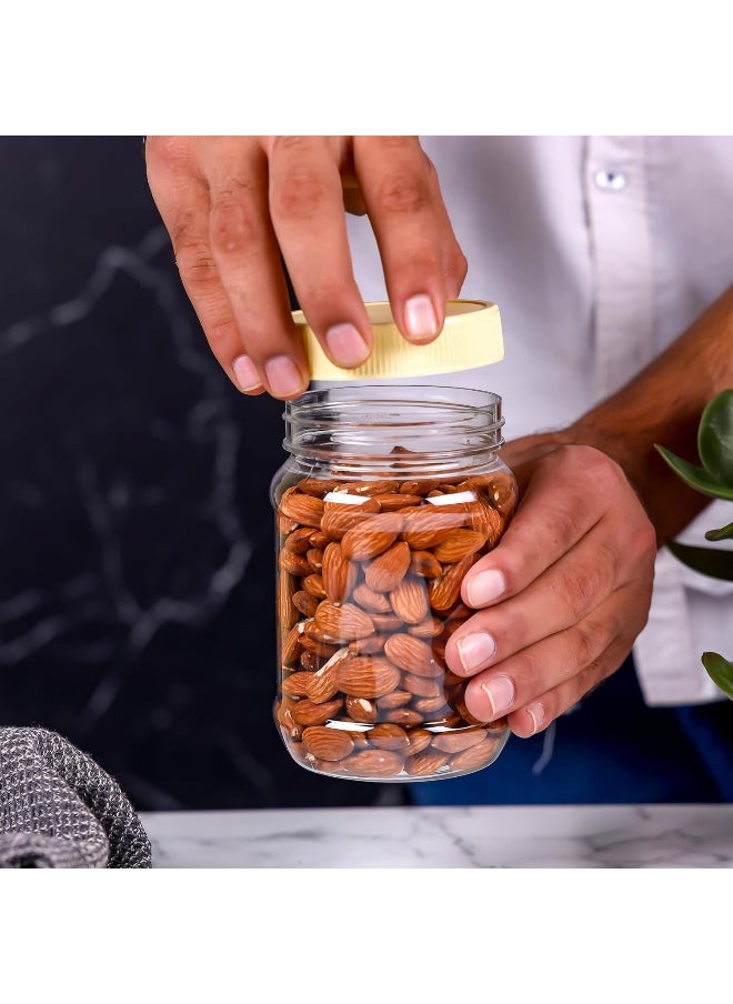 DELCASA Delcasa DC3317 Round Pet Jar Set, 500 ml Capacity, Transparent  - Image 4