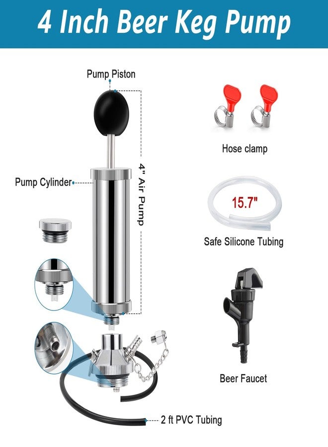 Imaictuu 128oz Beer Growler Tap System & New 4 Inch Beer Keg Tap，Stainless 3.6L Mini Keg Growler Draft Beer Dispenser for Home Brewing Party Picnic - Image 2