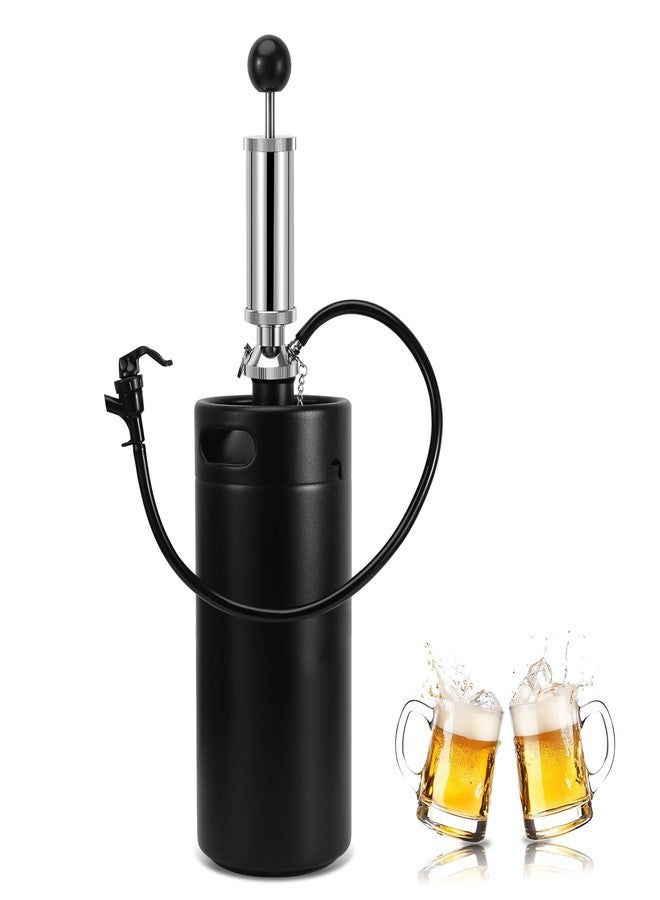 Imaictuu 128oz Beer Growler Tap System & New 4 Inch Beer Keg Tap，Stainless 3.6L Mini Keg Growler Draft Beer Dispenser for Home Brewing Party Picnic - Image 1