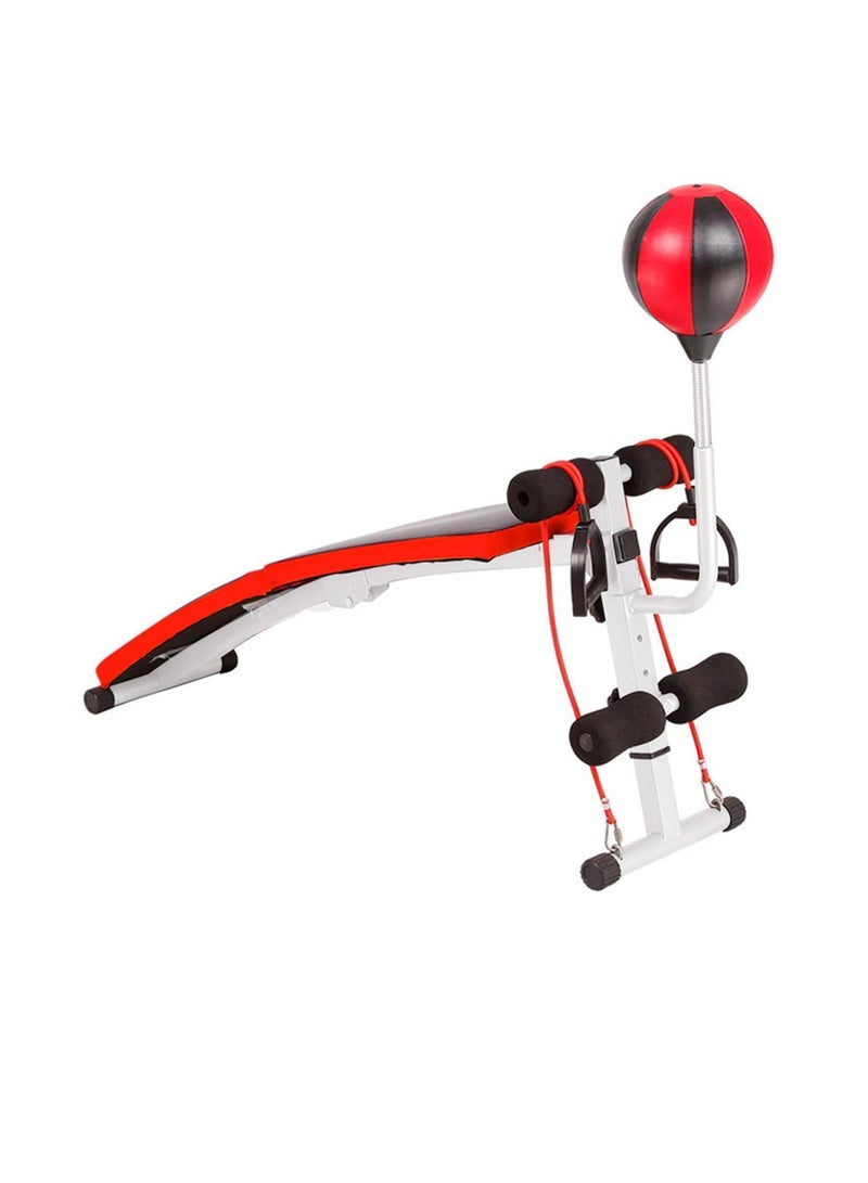 ALCOACH Sit-up Adjustable Abdominal Bench with Speedball and Pull Ropes - Image 5